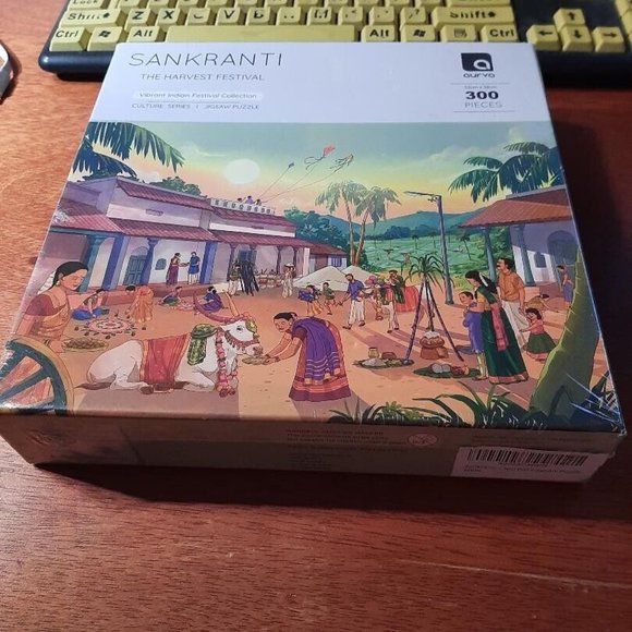 AURVA Sankranti The Harvest Festival 300 Piece Jigsaw Puzzle New - Picture 1 of 4